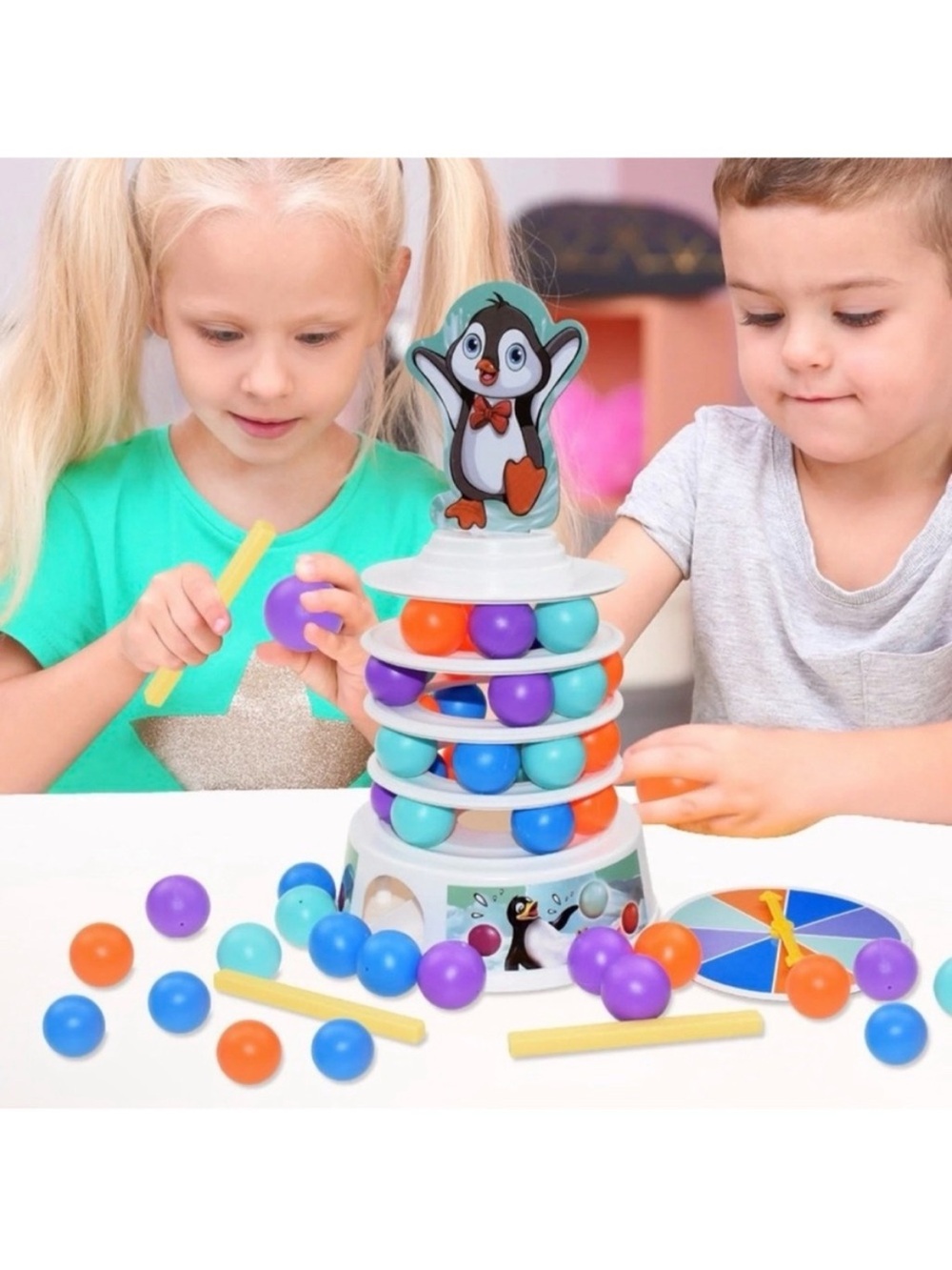 🆕-Penguin Ski Ball Parent-Child Multiplayer Interactive Game. New in Box